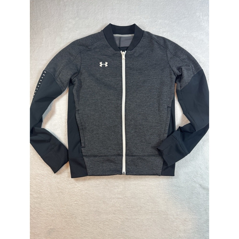 Under Armour Qualifier Hybrid Warm Up Jacket Women's XS Gray Run Loose Cold Gear